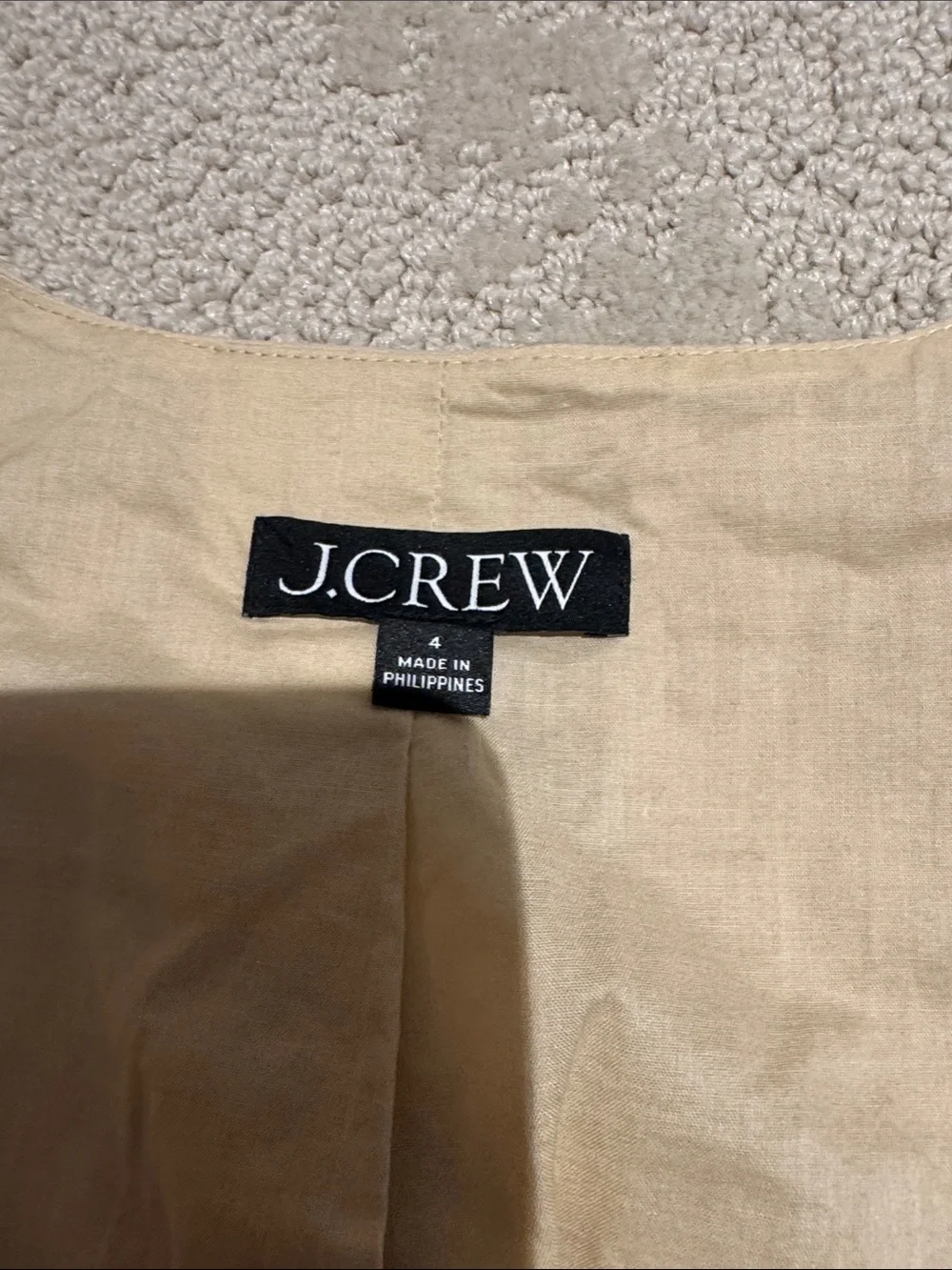 J. Crew Beige Linen-Blend Tailored Vest